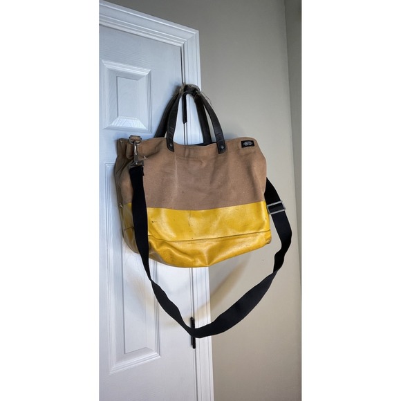 Jack Spade Vintage Tote Bag Commuter Crossbody Men's Coated WELL LOVED/USED - Picture 1 of 16